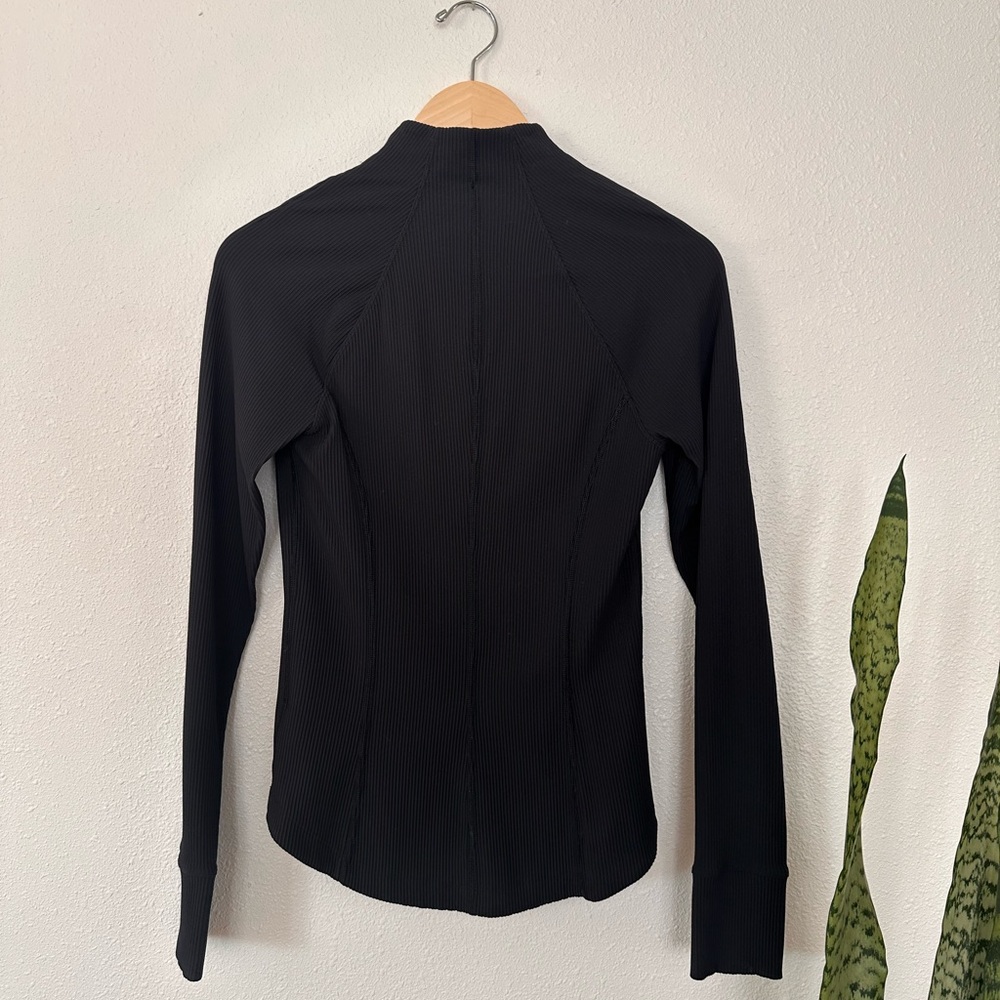 Athleta Salutation Ribbed Black Jacket - image 3